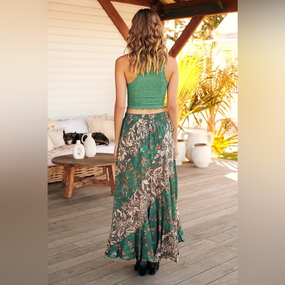 Jackie Maxi Skirt - Charcoal ~ Free People Small - Picture 4 of 16